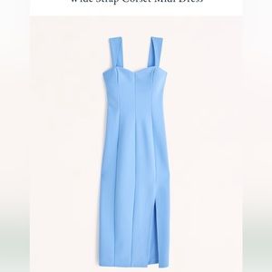 Wide Strap Corset Midi Dress Abercrombie & fitch